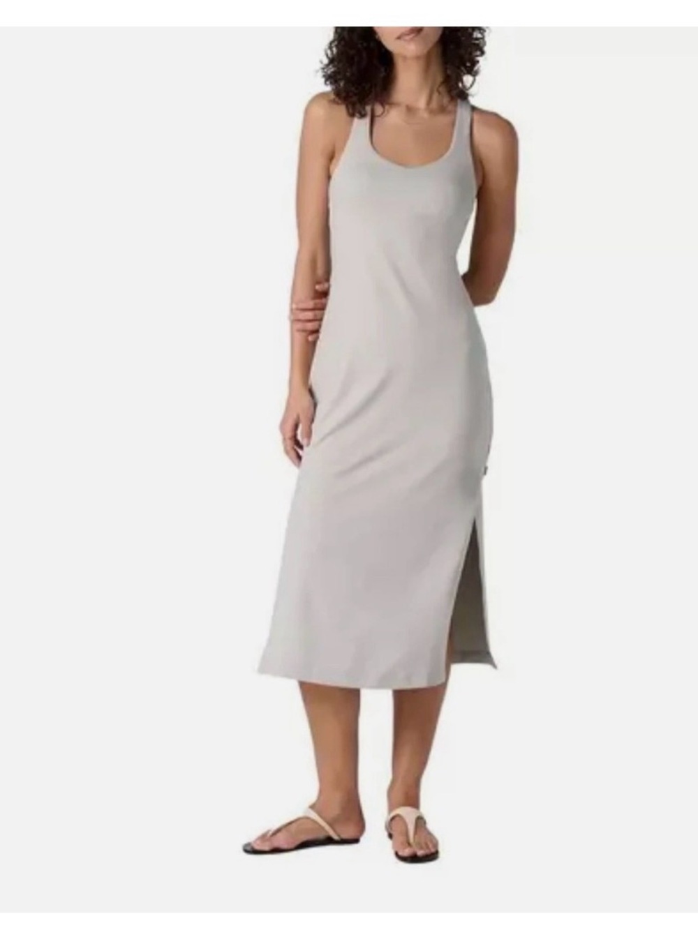 Vuori halo racer back midi dress